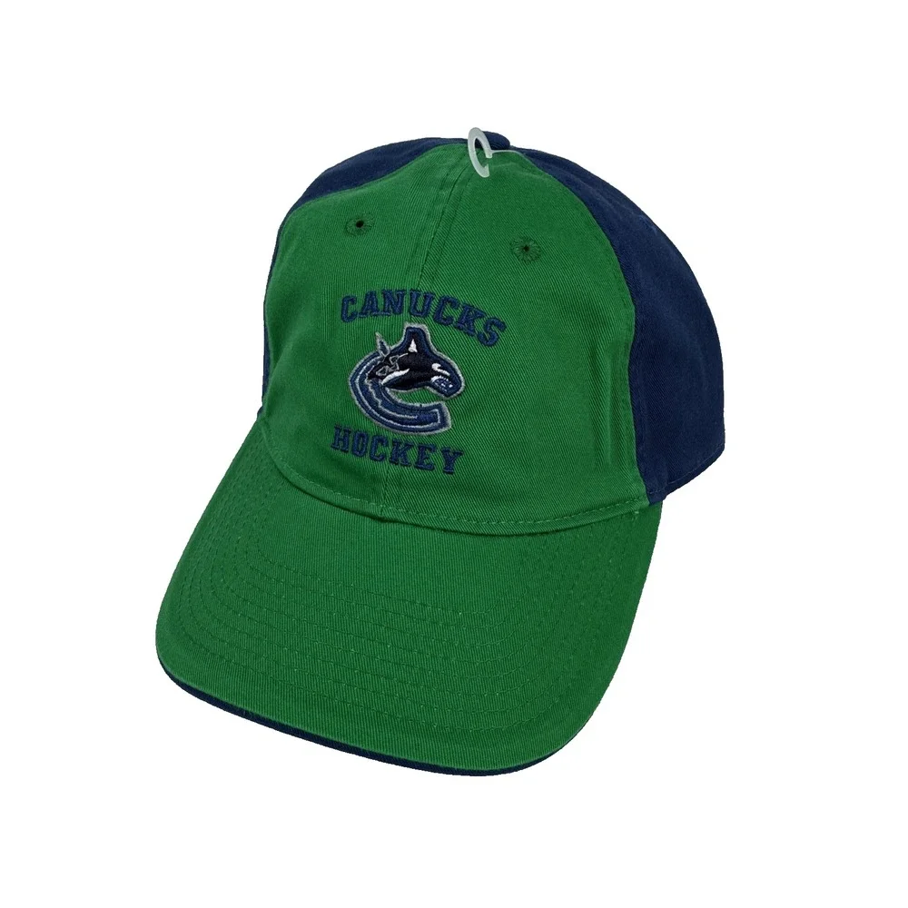Vancouver Canucks Hockey NHL Reebok Hat Adjustable Green Blue One Size Cap New